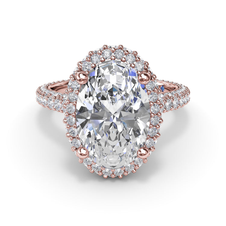 Opulent Halo Diamond Engagement Ring 