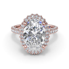 Opulent Halo Diamond Engagement Ring 