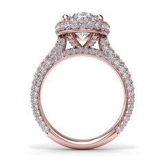 Opulent Halo Diamond Engagement Ring 