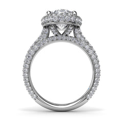 Opulent Halo Diamond Engagement Ring 