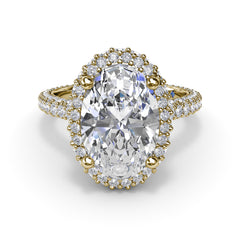 Opulent Halo Diamond Engagement Ring 