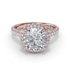 Diamonds Galore Halo Engagement Ring 