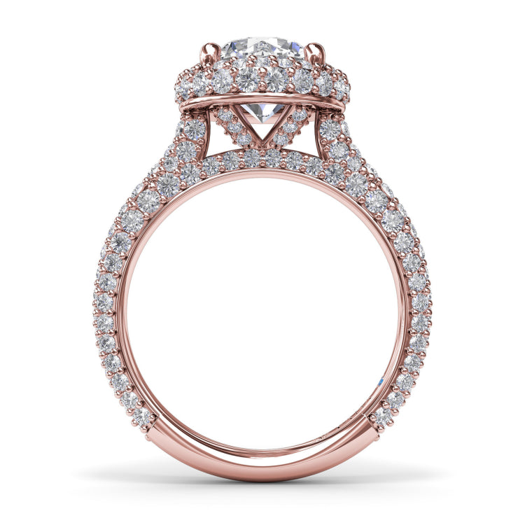 Diamonds Galore Halo Engagement Ring 
