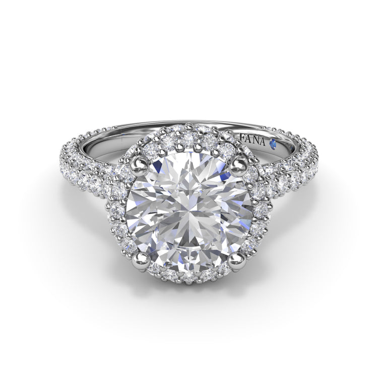 Diamonds Galore Halo Engagement Ring 