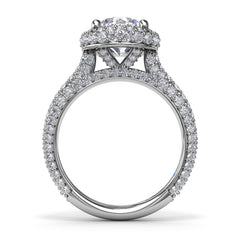 Diamonds Galore Halo Engagement Ring 
