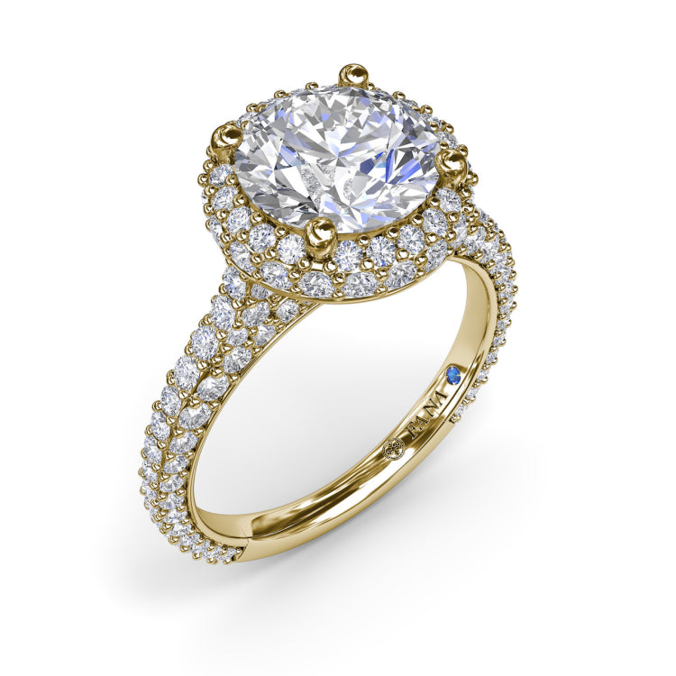 Diamonds Galore Halo Engagement Ring 