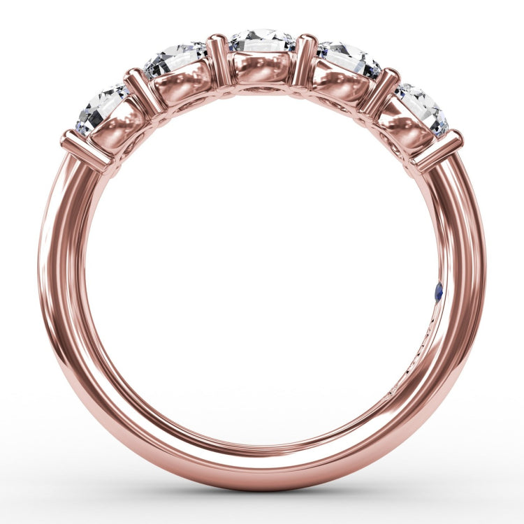 Chunky Shared Prong Anniversary Band