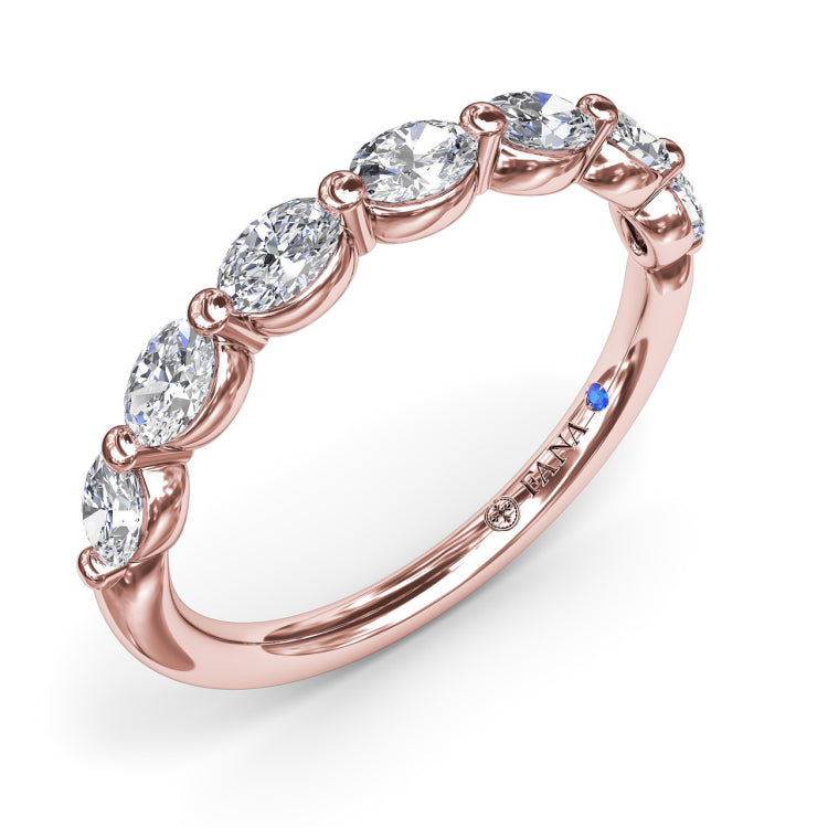 Oval Diamond Wedding Band 