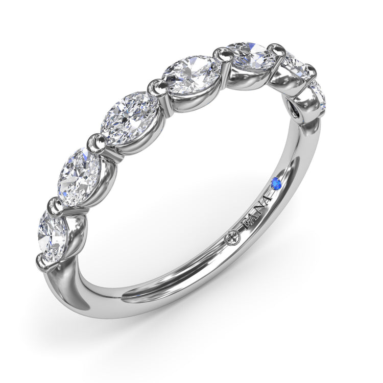 Oval Diamond Wedding Band 
