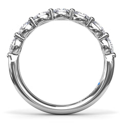 Oval Diamond Wedding Band 