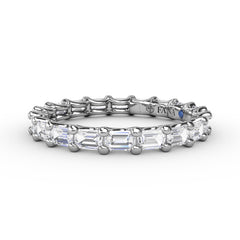Emerald Cut Eternity Band 