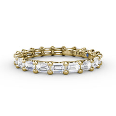 Emerald Cut Eternity Band 