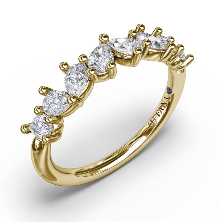 Pear Cluster Diamond Ring 