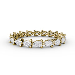 Diamond Pear Eternity Band 
