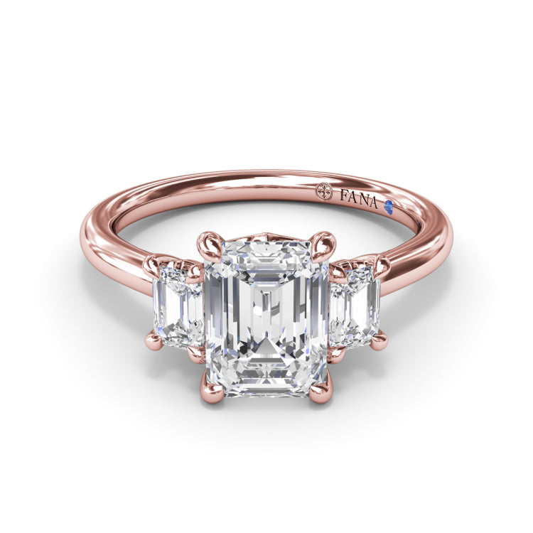 Three Stone Beauty Diamond Engagement Ring 