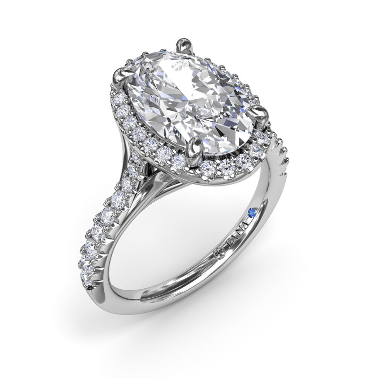 Majestic Halo Diamond Engagement Ring 