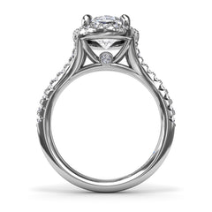 Majestic Halo Diamond Engagement Ring 