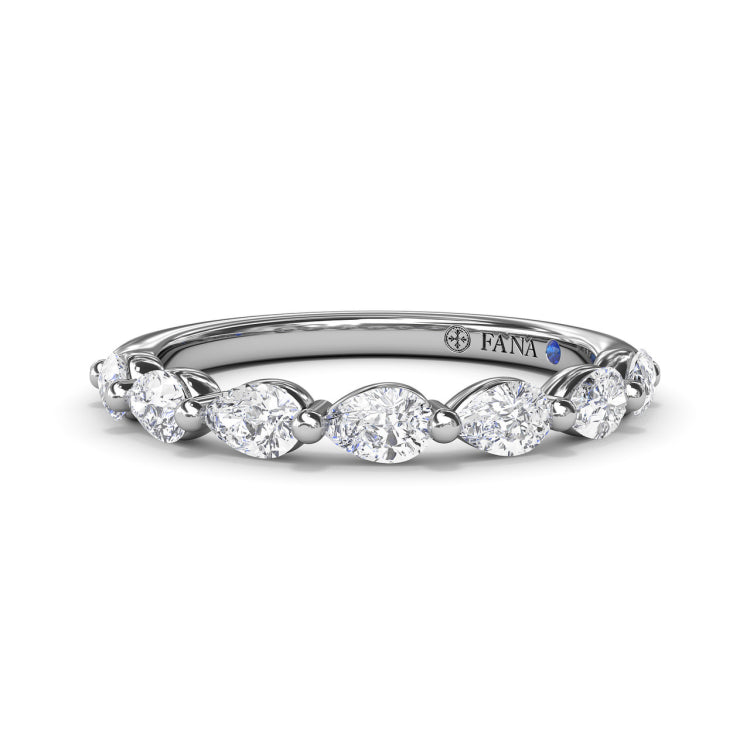 Perfectionist Pear Diamond Wedding Band 