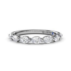 Perfectionist Pear Diamond Wedding Band 