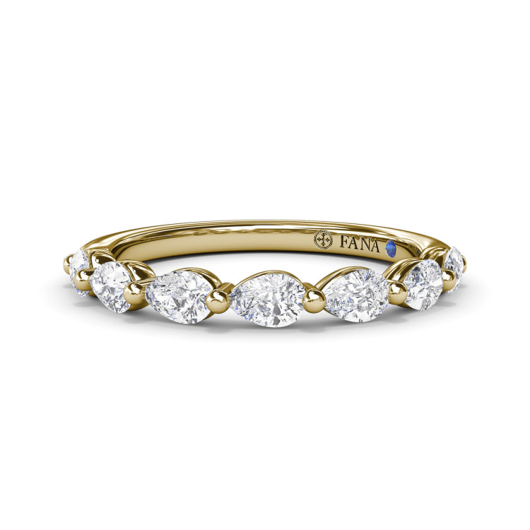 Perfectionist Pear Diamond Wedding Band 