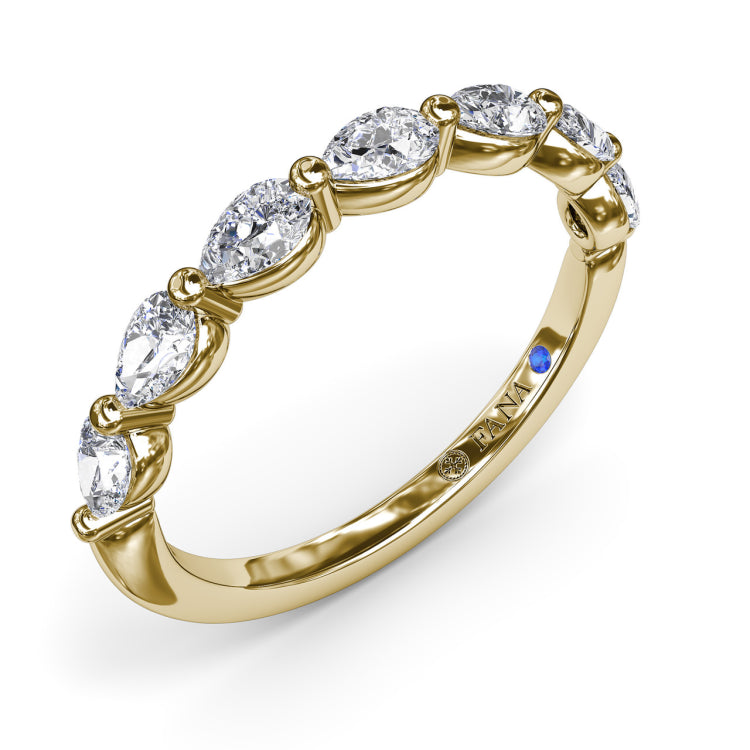 Perfectionist Pear Diamond Wedding Band 