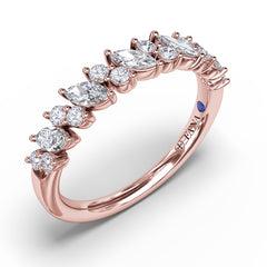 Floating Marquise and Round Diamond Ring 