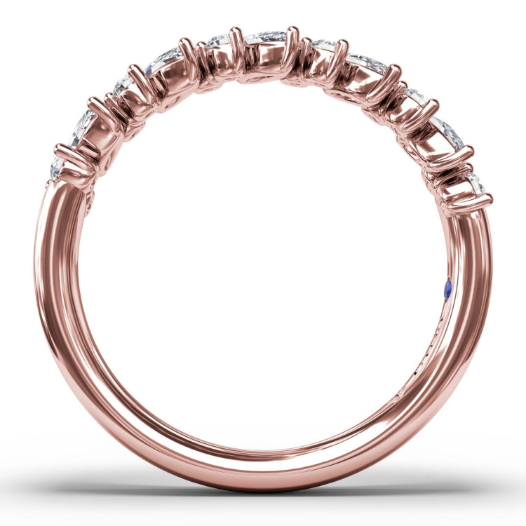 Floating Marquise and Round Diamond Ring 