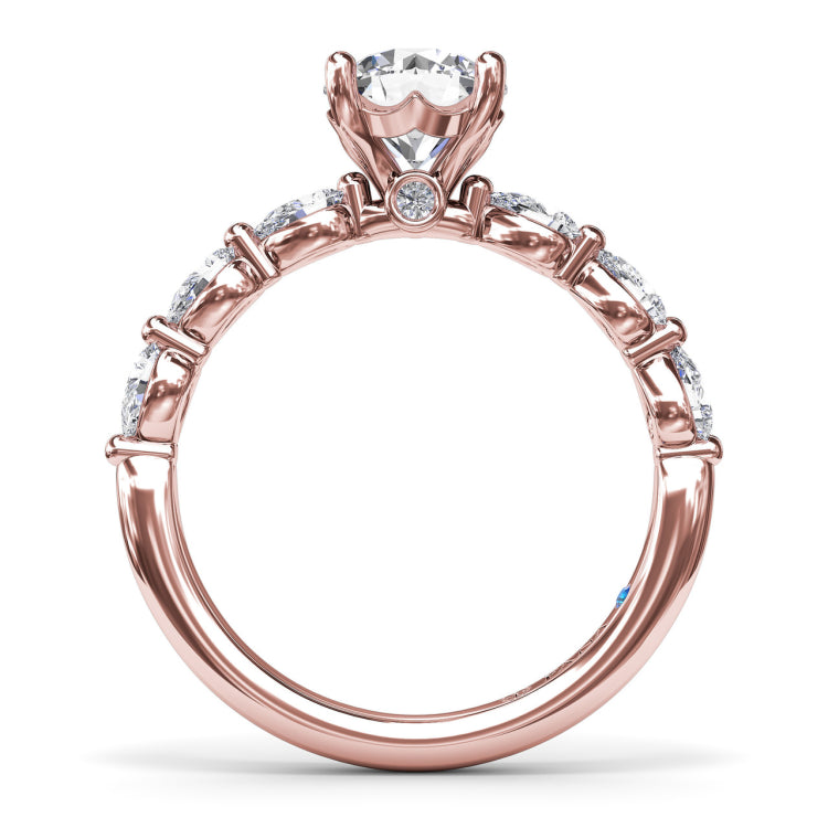 Whimsical Diamond Engagement Ring 