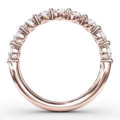 Diamond Band with Single Shared Prongs
