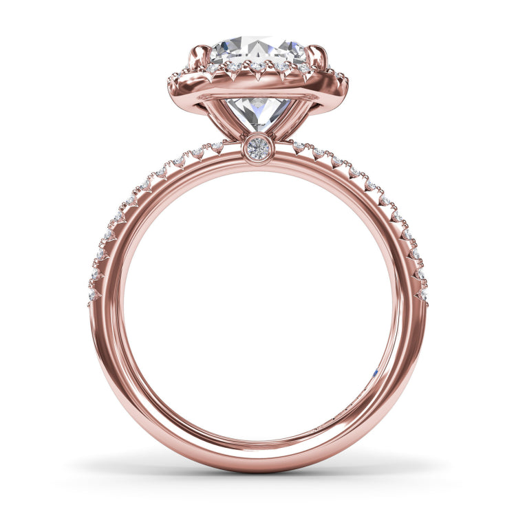Diamond Halo Engagement Ring