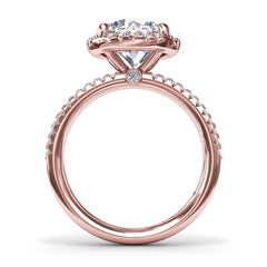 Diamond Halo Engagement Ring