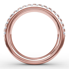 Double Row Prong Set Diamond Band