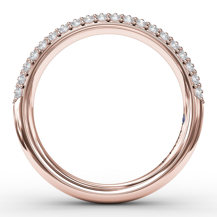 Domed Diamond Pave Band