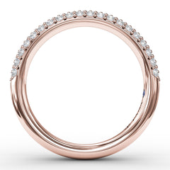 Domed Diamond Pave Band