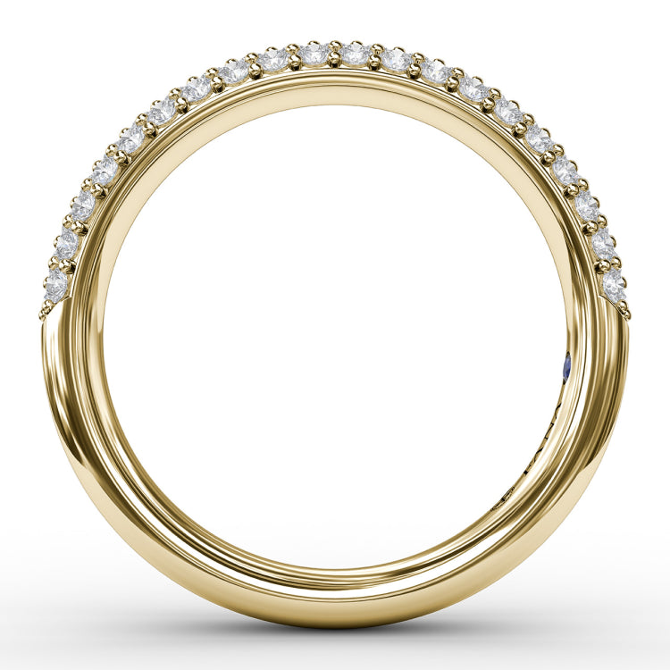 Domed Diamond Pave Band