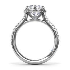 Blossoming Halo Diamond Engagement Ring 