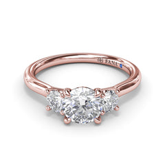 Petite Three-Stone Diamond Engagement Ring
