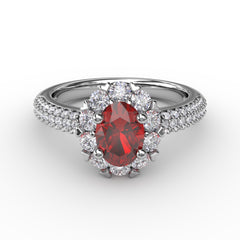 French Pave Set Contour Diamond Band