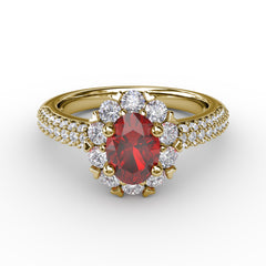 French Pave Set Contour Diamond Band