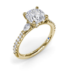 Dynamic Diamond Engagement Ring 