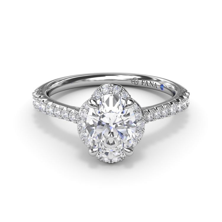 Blossoming Oval Diamond Engagement Ring 