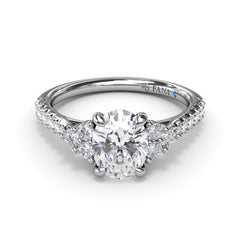 Clustered Diamond Engagement Ring 