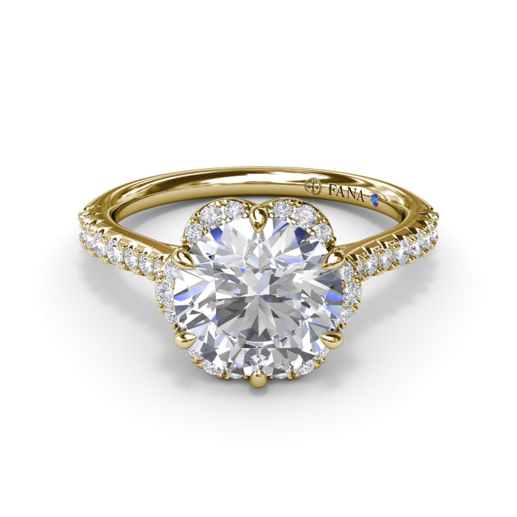 Blossoming Halo Diamond Engagement Ring 