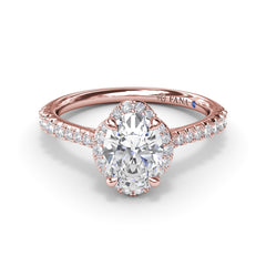 Blossoming Oval Diamond Engagement Ring 