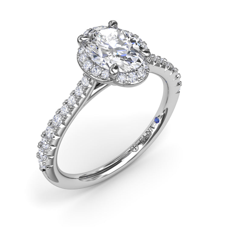 Blossoming Oval Diamond Engagement Ring 