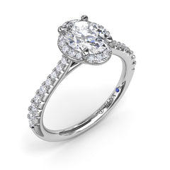Blossoming Oval Diamond Engagement Ring 