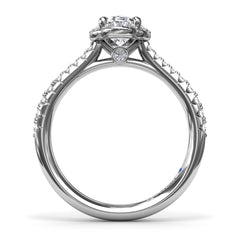 Blossoming Oval Diamond Engagement Ring 