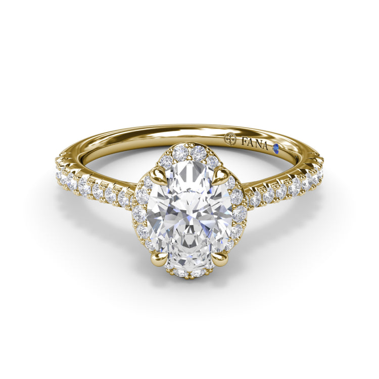 Blossoming Oval Diamond Engagement Ring 