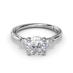 Brilliant Cut Three Stone Engagement Ring 