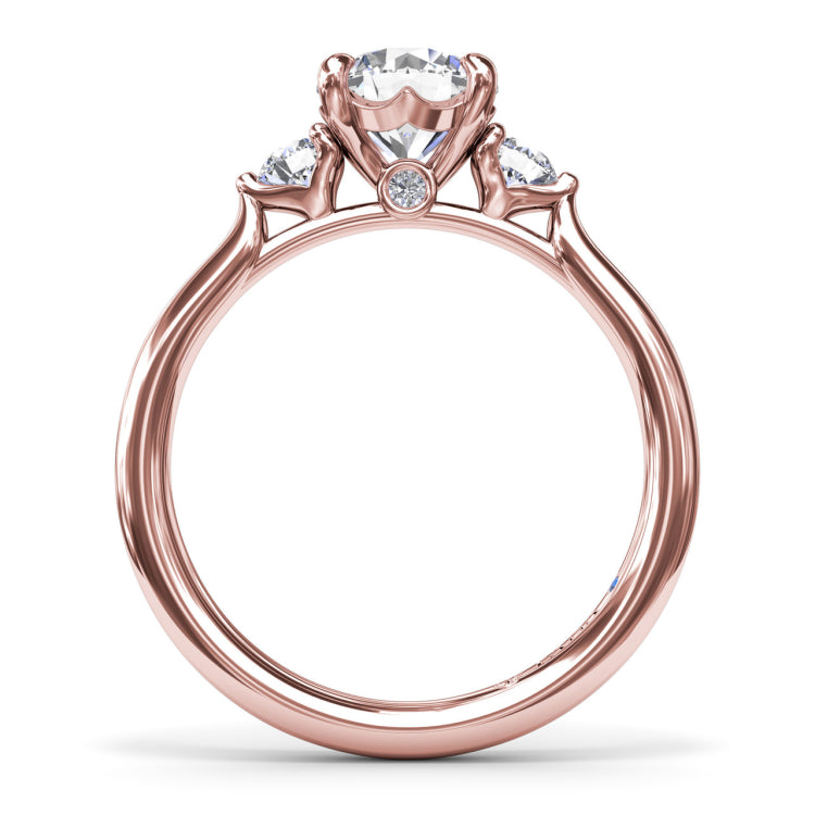 Brilliant Cut Three Stone Engagement Ring 